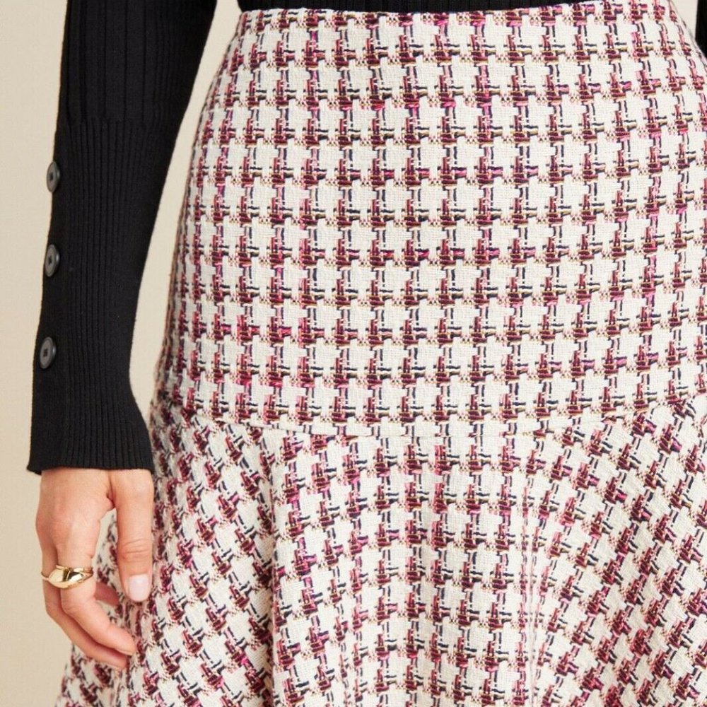 Anthropologie Maeve Bobbie Flounced Mini Skirt 10 - Picture 2 of 4